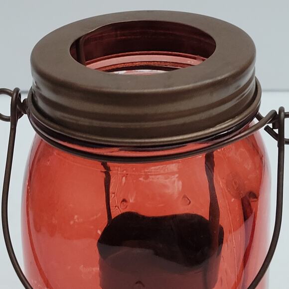 Red Mason Jar Lantern - Picture 9 of 12